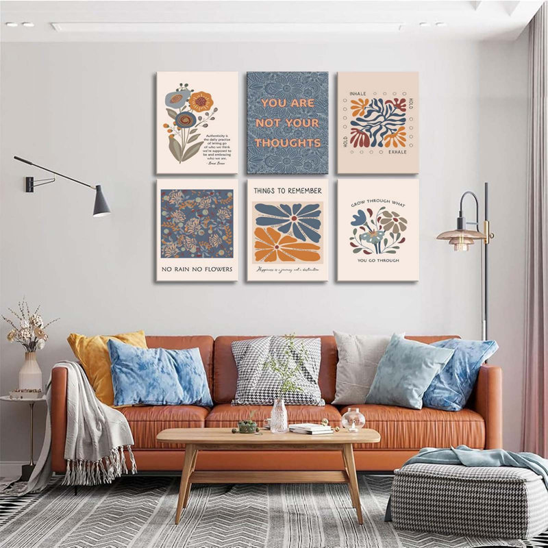 6 Piece Wrapped Canvas Wall Art