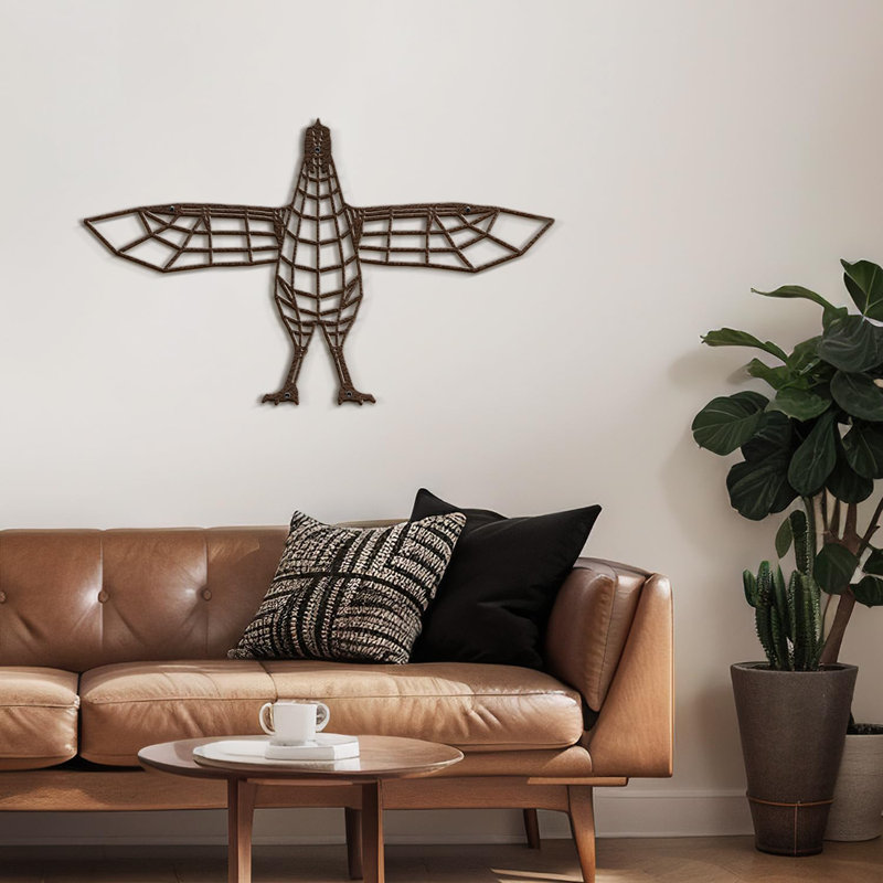 Décoration murale en métal, Bronze, H 20 po x l 30 po x P 0,05 po