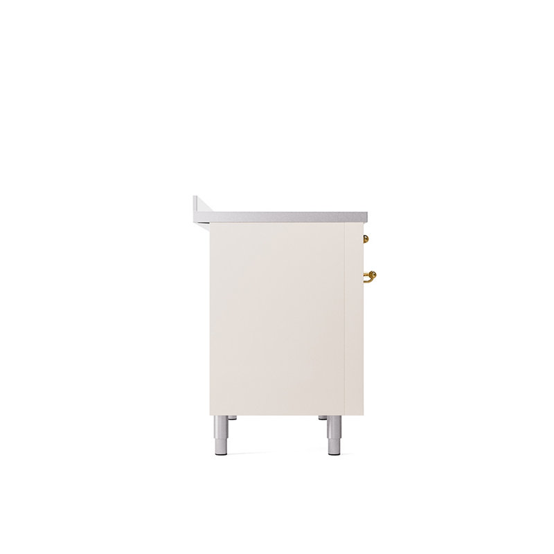 ILVE Nostalgie II 48 in Induction Range, Antique White/Brass