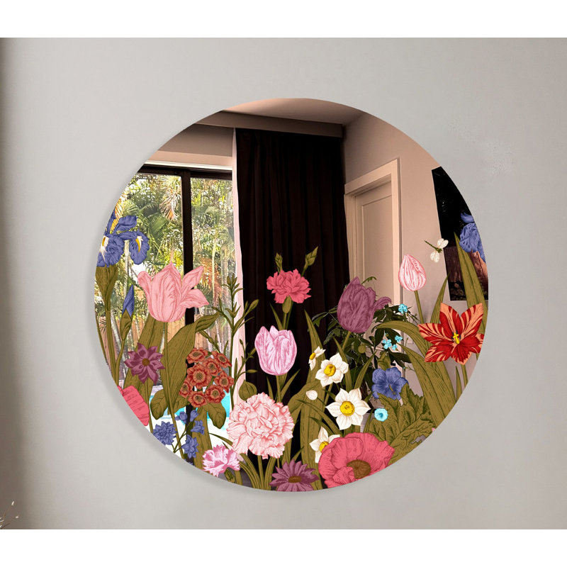Fleurs et cercles en acrylique