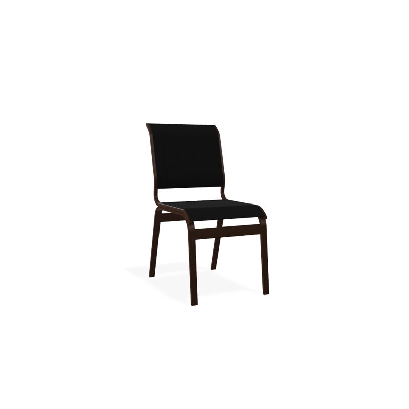 Chaise d'appoint de salle à manger Hiraku, Noir 5D Sunbrella®, Kona texturé