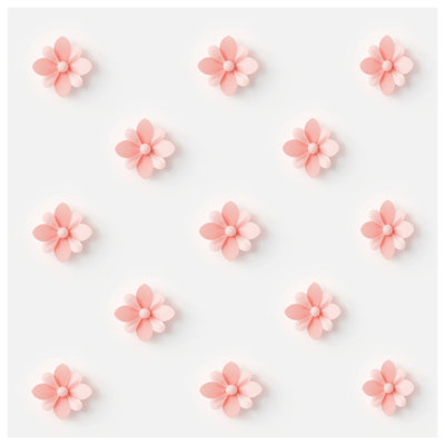 Couvre-lit matelassé à motif floral rose toutes tailles