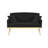 BLACK 2 SEATER SOFA