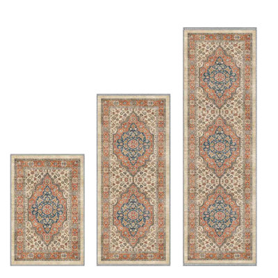 Tapis de cuisine antidérapant lavable à la machine (ensemble de 3)