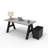 Serenity Modern A-Frame Executive Writing Office Desk, with Cushion Top Mobile Storage, 60x30, Grey Oak Top-239385328-239385333
