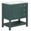 Meuble-lavabo transitionnel avec lavabo, 2 tiroirs et 1 porte-81654640
