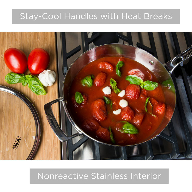 Viking Contemporary 3-Ply Stainless Steel 10-Piece Cookware Set