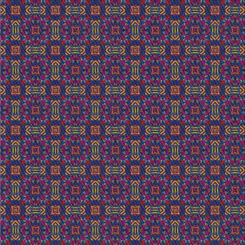 Tapis mauve à motifs/brun/orange Horigan, Carré 8 pi