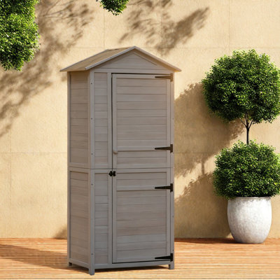 Spacieuse remise avec rangement, armoire de jardin compacte en bois de sapin pour le jardin
