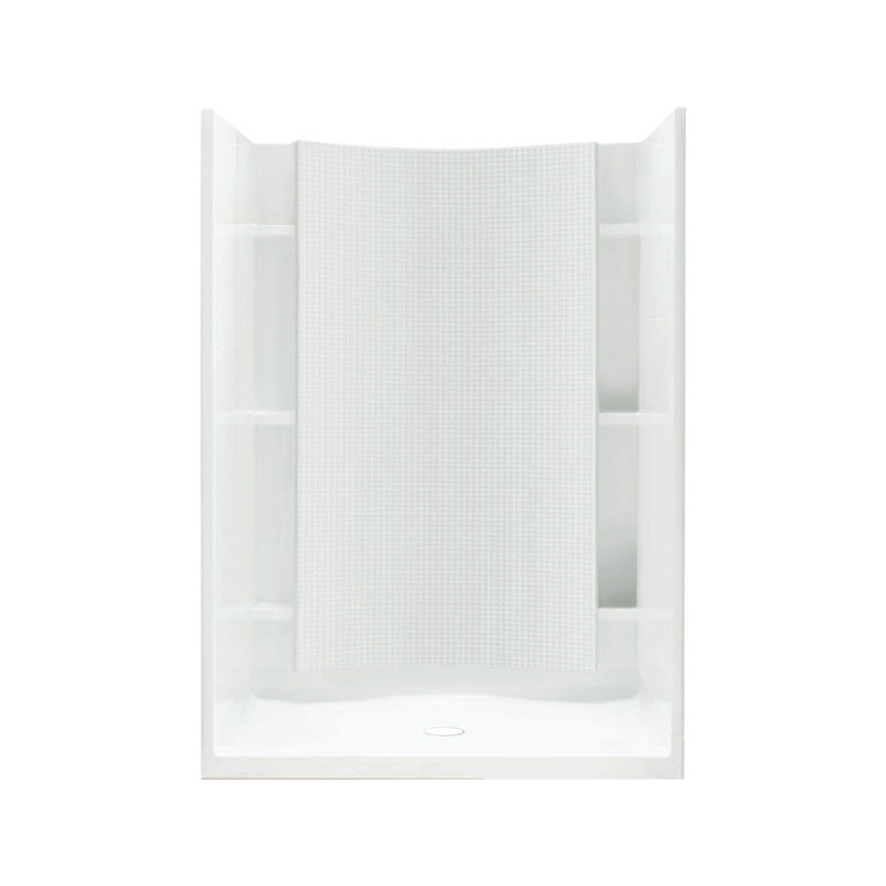  Trousse De Douche De 42 Po Accord, Blanc éclatant