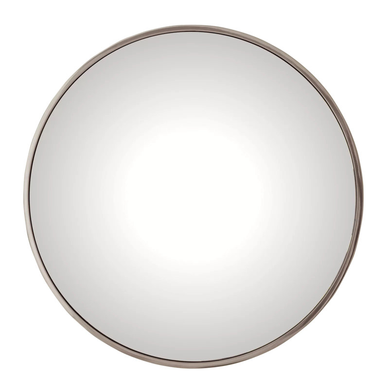 Hoop Convex Mirror, Nickel, 42" H x 42" W