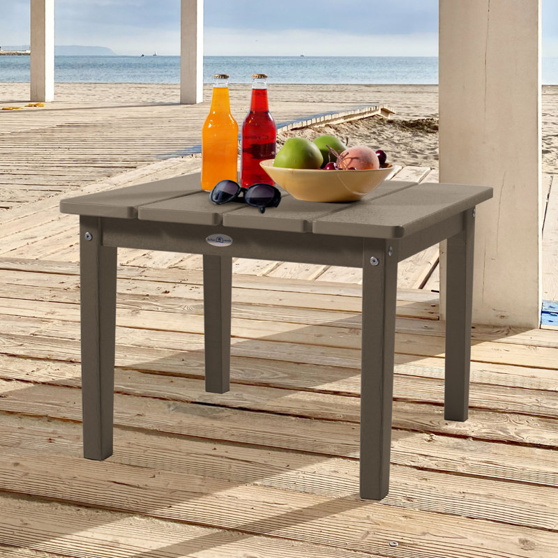 Middendorf Adirondack Outdoor Patio Table, 17" H x 22.75" W x 22.75" D, Cabana Tan