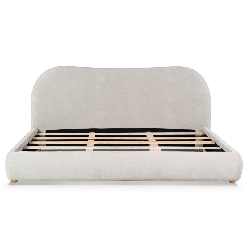 Lizzy Upholstered Bed, Natural/Beige, King