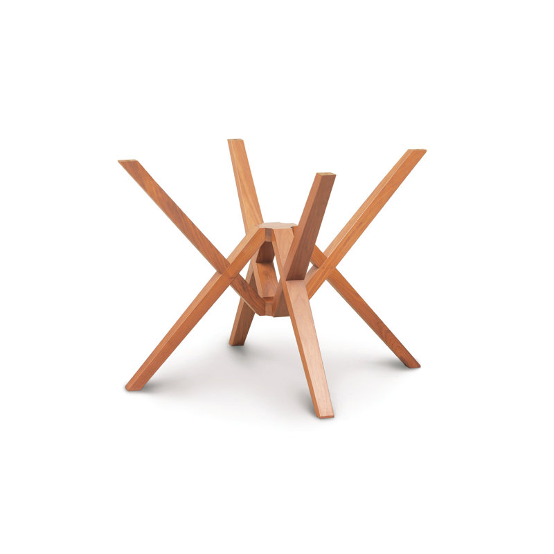 Table ronde en verre Exeter, Cerisier d'automne, H 30 po x l 48 po x p 48 po