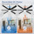 72 Inch Large Ceiling Fans With Lights And Remote, Indoor/Outdoor Modern Ceiling Fan For Kitchen Living Room Patio, 6 Speed Reversible Quiet DC Motor, Dual Finish 8 Blades