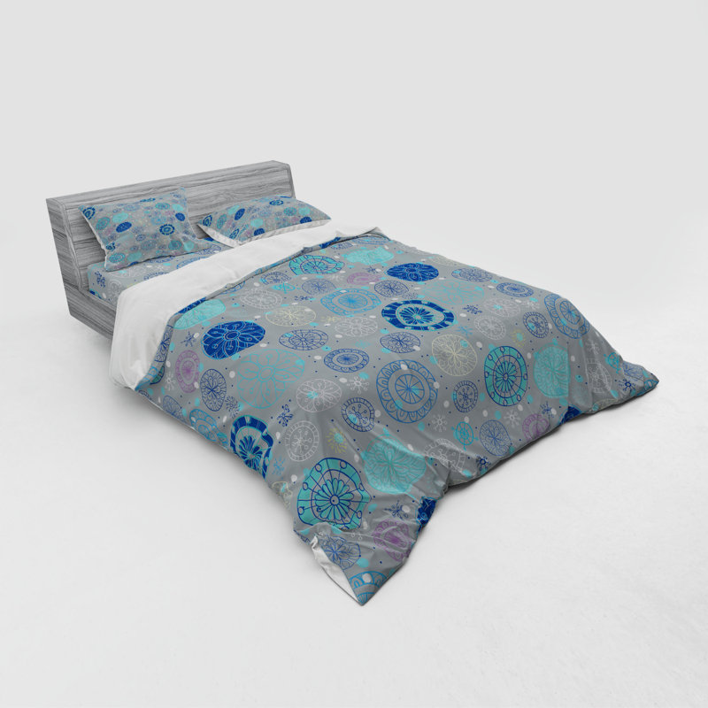 Ensemble de housse de couette doodle, Housse de couette grand + 3 pièces supplémentair