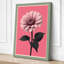 Pink Gerbera Study Botanical - Wrapped Canvas-2043262391-2043262396