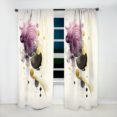 Asomatos - Deep Purple Movement II - Modern Velvet Curtain - Room Darkening - 1 panel