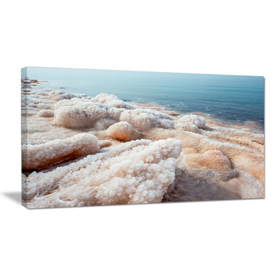 " Crystallized Salt On Dead Sea Beach "