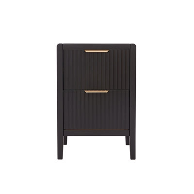 Ameenah 39cm W Solid + Manufactured Wood Bedside Table
