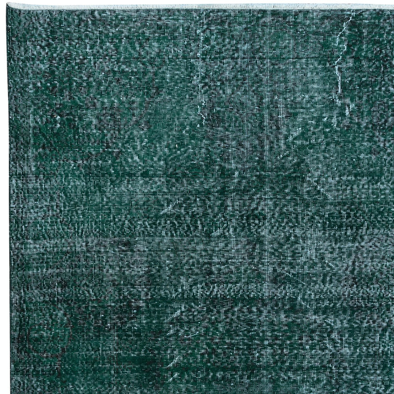 Tapis fait à la main 5 x 8,6 pi pour salle à manger, salon et chambre à coucher, tapis vert uni moderne