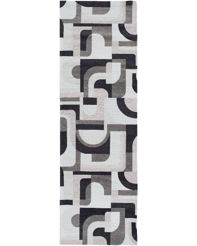 Geometric Recycled P.E.T Area Rug, Runner 80 x 250cm