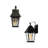 Black Seeded Glass 13.8''H Outdoor Wall Lantern(Set Of 2)