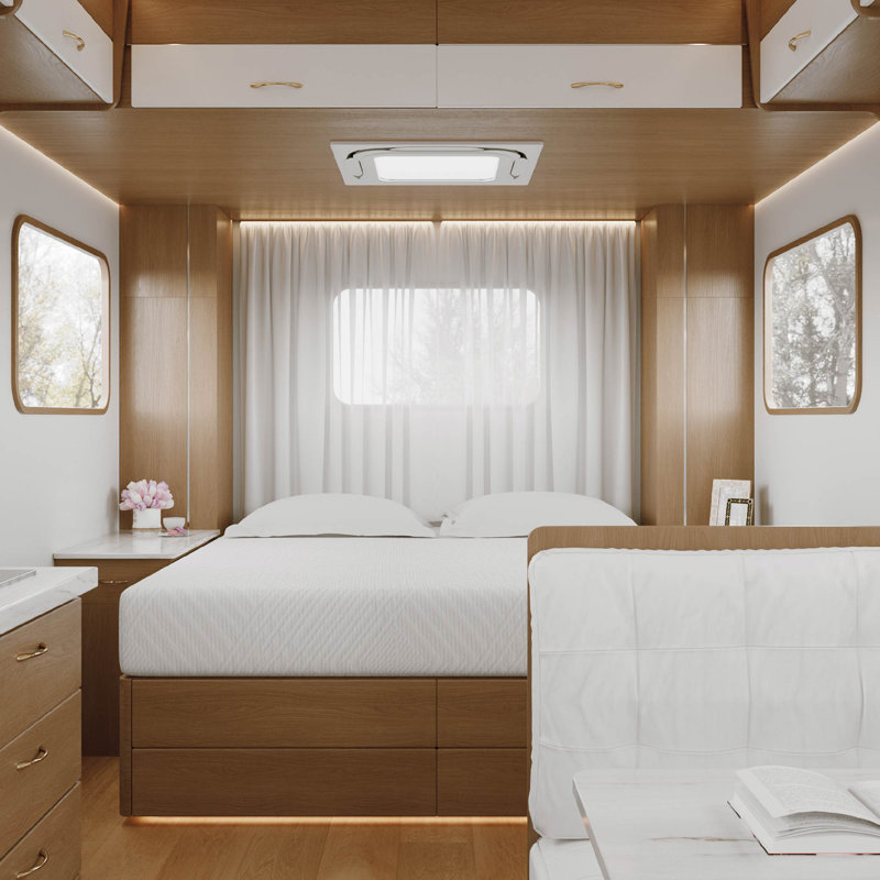 Matelas moyen en mousse viscoélastique 10 "Adline, Très court (72 po x 75 po)