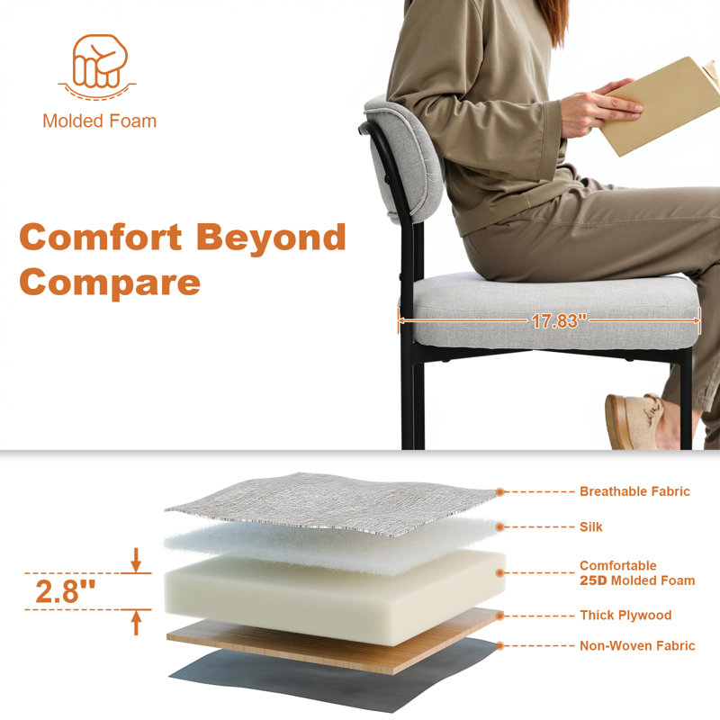 Tabourets de comptoir en tissu avec repose-pieds réglables, Tabouret de comptoir (siège d'une hauteur de 26 p, Beige, 4