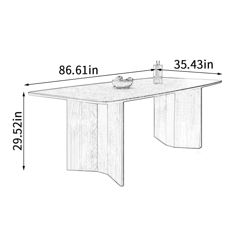 Orosco, H 29,52 po x L 86,61 po x l 35,43 po