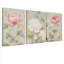 Pivoine florale, reproduction d'art sur toile tendue sur toile (ensemble de 3)-118088989