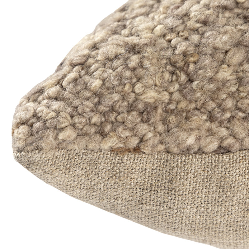 Coussin Farmhouse, Polyester, Brun / beige abstrait