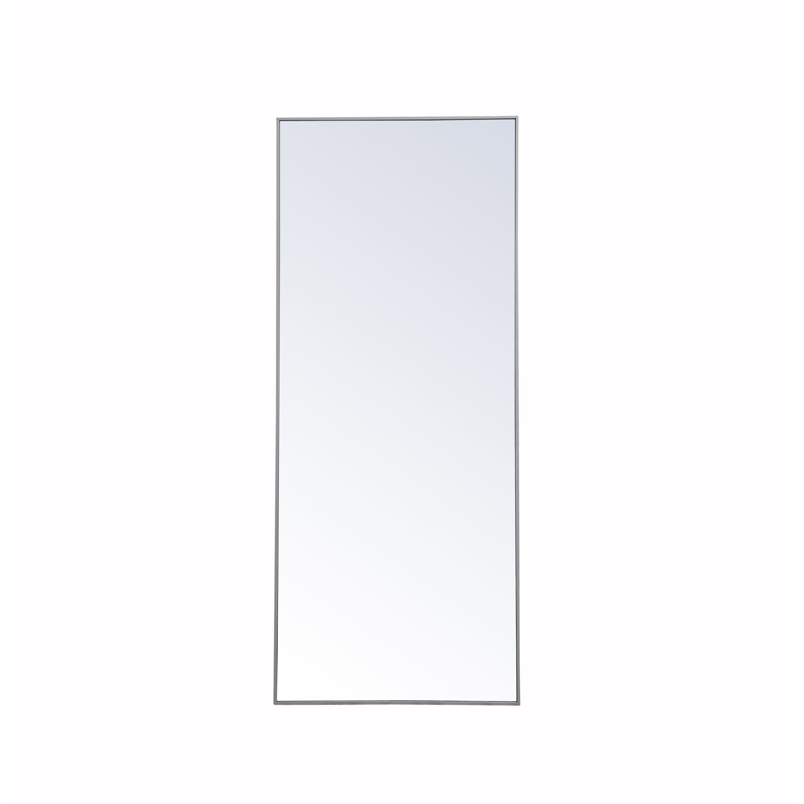 Sabine Metal Rectangle Wall Mirror, 72" x 30", Gray