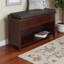 Banc de rangement à coussins de siège brun à 2 tiroirs Signe, H 21,65 po x l 37,97 po x P 14,36 po Signe
