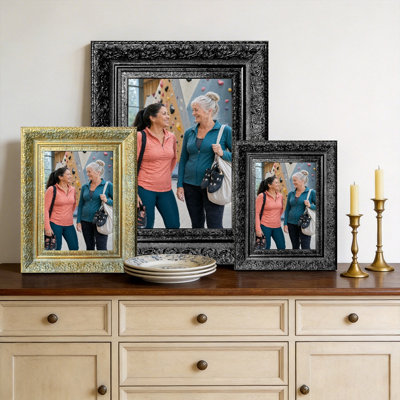 Black 1PC 11" x 14" Gallery Inspired Picture Frame with Shelf Ready Design