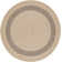 Stockett RoundBoho Jute-Look Beige Brown Area Rug