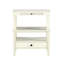 Table de chevet blanche captivante avec espace de rangement enchanteur