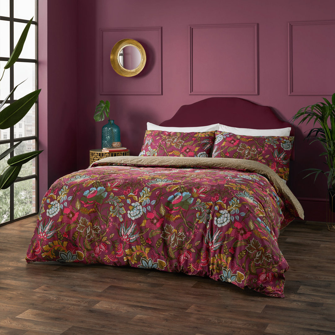 Cotton Blend Floral Duvet Cover Set with Pillowcases Included