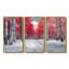 Hiver, bouleaux rouges, forêt, Panorama II - ensemble d'art mural forêt-107200530-107200536