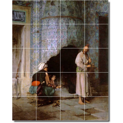 4.25" X 4.25"17" X 21.25"Set Of 20-17" X 21.25" Ceramic William Bouguereau Mother Child Painting Decorative Mural Tile W00938: 4.25" X 4.25" (Set Of 20)