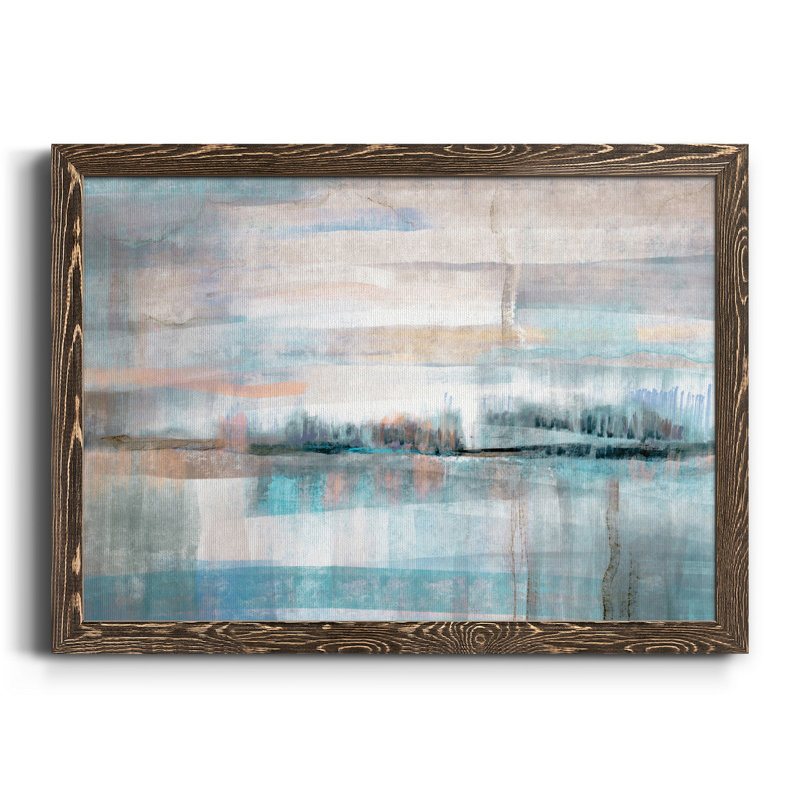 Pastel Valley - Peinture sur toile encadrée, H 37,5 po x l 27,5 po x P 1,5 po, Toile encadrée noyer