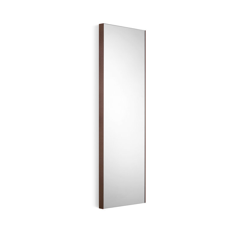 Speci Flat Metal Wall Mirror, Rust, 37.8" H x 15.8" W