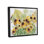 Layered Yellow Daisy Blooms Wildflower Herb Sprouts - peinture sur toile à cadre flottant