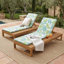 Chaise longue en teck et bois d'acacia-539979734
