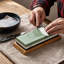 Sharpening Stone Dual Sided 1000 3000 Grit Whetstone With Anti Slip Base For Scissors Chisels Axes Green White