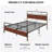 Dejania Metal Platform Bed Frame with Wooden Headboard and Footboard-652599131-652599128