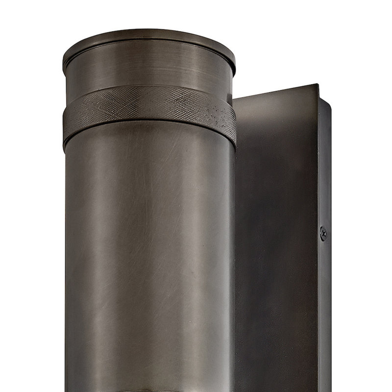 Pratt 19" Aluminum Pivotable Wall Mount Lantern, Black Oxide