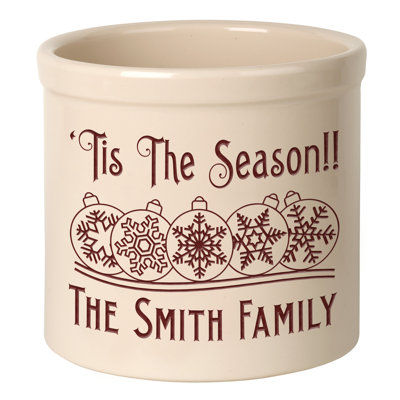 Personalized Snowflake Ornament Ceramic Pot Planter