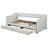 Twin XL to King Size Upholstered Daybed with Two Drawers, Beige-1145162024