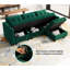 Canapé modulaire rembourré en velours avec repose-pieds 17,7 po Soneson-850301515